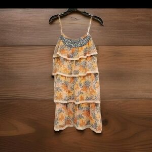 Kensie Small Tiered Floral Cottage Prairie Dress Flowy Whimsy Fairy Dainty